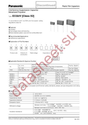 ECQ-U2A102MV datasheet  